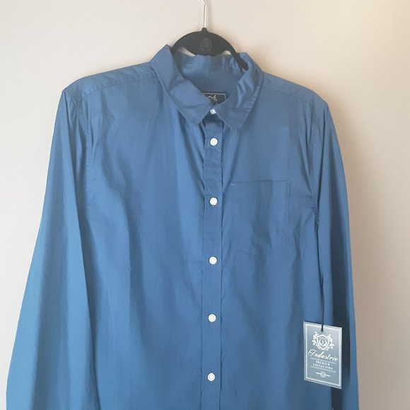 Industrie Men's Button Down Blue Shirt,  New! S - Picture 2 of 14